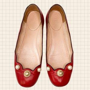 Gucci Willow Scalloped Ballet Flats
